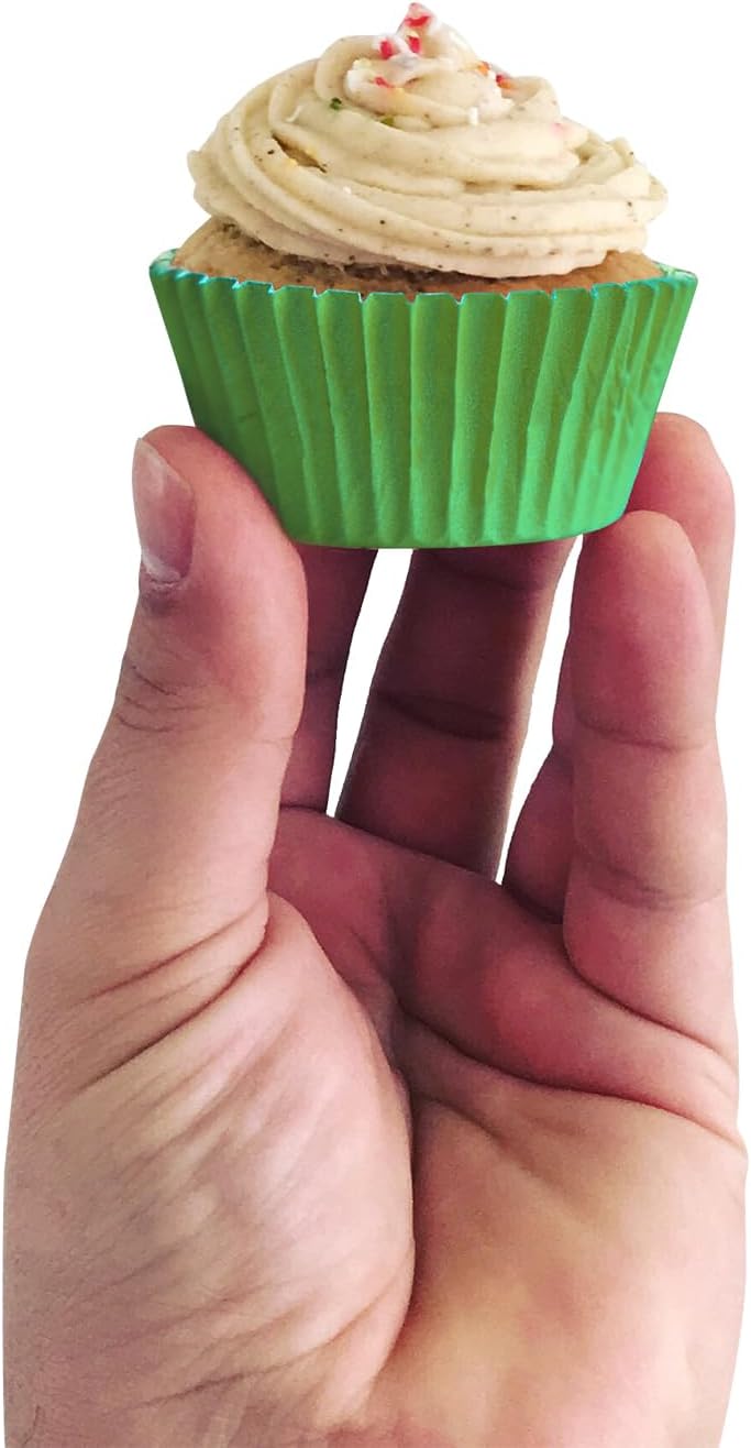 GUSTO [500 Pcs] Mini Cupcake Liners for Baking, Colorful Muffin Liners, Food Grade & Grease-Proof, Baking Cups - Bright Assorted Colors for Candy Cups and Cake Balls - (Formerly Comfy Package)