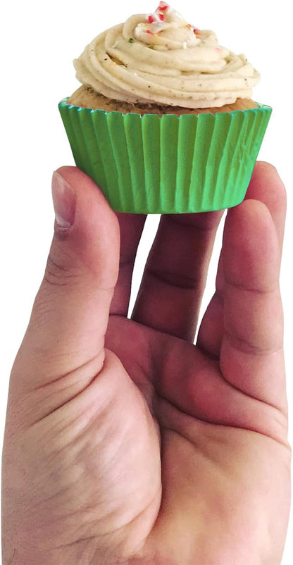 GUSTO [500 Pcs] Mini Cupcake Liners for Baking, Colorful Muffin Liners, Food Grade & Grease-Proof, Baking Cups - Bright Assorted Colors for Candy Cups and Cake Balls - (Formerly Comfy Package)