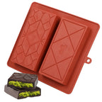 Chocolate Bar Mold Deep Dubai 1 Inch Pistachio Chocolate Bar Silicone Thick Mold for Stuffed Bar, Large Candy Bar Mould for Filling