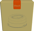 Lifewit Cake Carrier with Lid and Handle, Two Sided Cupcake Carrier Holder for 10” Cake or 9 Standard-Sized Cupcakes, Plastic Round Cake Transport Storage Container Stand for Pies and Cookies, White