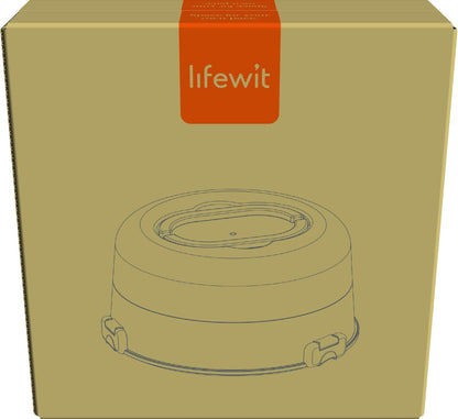 Lifewit Cake Carrier with Lid and Handle, Two Sided Cupcake Carrier Holder for 10” Cake or 9 Standard-Sized Cupcakes, Plastic Round Cake Transport Storage Container Stand for Pies and Cookies, White