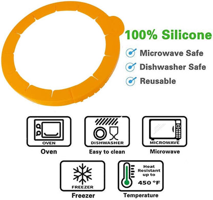 Kamehame Pie Weights Ceramic 1.2LB, Silicone Pie Crust Protector Shield Adjustable Fits 9 Inch - 11 Inch Pie Pan, Set of 2 for Tart, Pizza, Pie Pastry Baking Value Pack