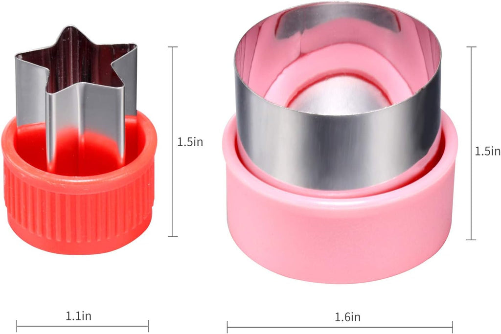 12 pcs Mini Cookie Cutters Vegetable Cutter Shapes Sets Fruit Stamps Mold