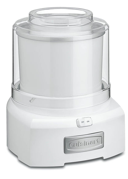 Cuisinart Ice Cream Maker Machine, 1.5 Quart Sorbet, Frozen Yogurt Maker, Double Insulated, White, ICE-21P1