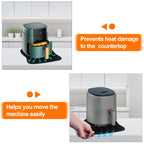 Kitchen Sliding Mat，Kitchen Countertop Sliders Pad for Thermomix TM5 TM6 TM21 TM31，Fireproof Heat Resistant Mats for Air Fryer, Coffee Maker, Stand Mixer, Toaster (12"*14")