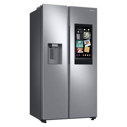 SAMSUNG 21.5 Cu Ft Side By Side Counter Depth Smart Refrigerator w/ 21.5” Touch Screen Family Hub, In-Door Ice Maker, Energy Star Certified, RF22t5561SR/AA, Fingerprint Resistant Stainless Steel