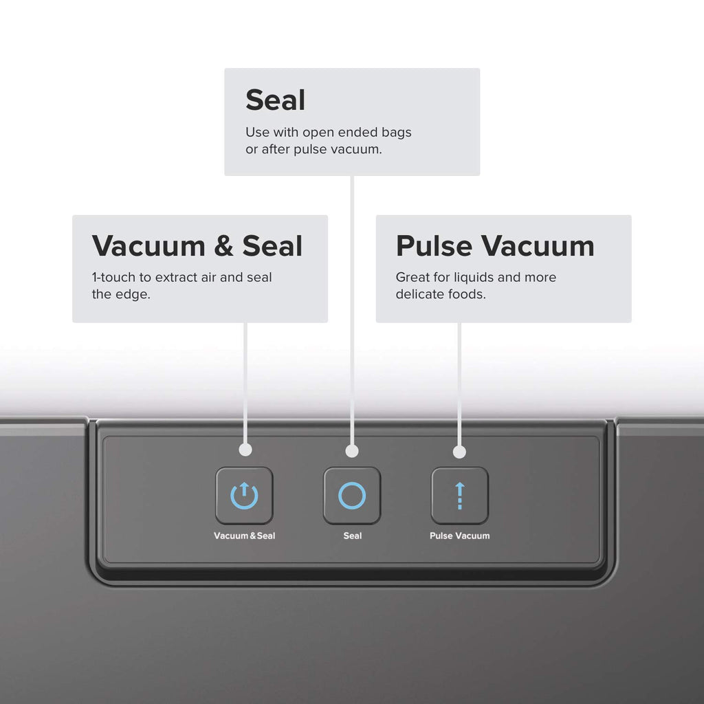 Anova Culinary ANVS01-US00 Anova Precision Vacuum Sealer, zawiera 10 wstępnie pociętych torebek, do gotowania metodą sous vide i przechowywania żywności