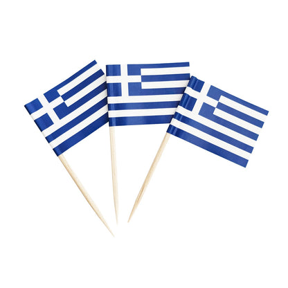 100 Pack USA American Flag US Toothpick Flags, Cocktail Picks Mini Stick Cupcake Toppers Country Picks Party Decoration Celebration Cocktail Food Bar Cake Flags (American)