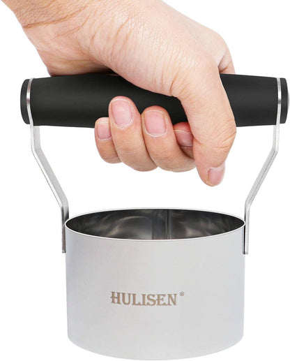 HULISEN 3 inch Biscuit Cutter, Stainless Steel Round Cookies Cutter with Soft Grip Handle, Gift Package