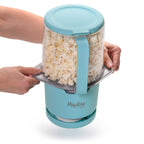 Presto 04811 PopLite My Munch Hot Air Popcorn Popper - osobisty rozmiar, wbudowana miska do serwowania, kompaktowa konstrukcja, 8 filiżanek, niebieski
