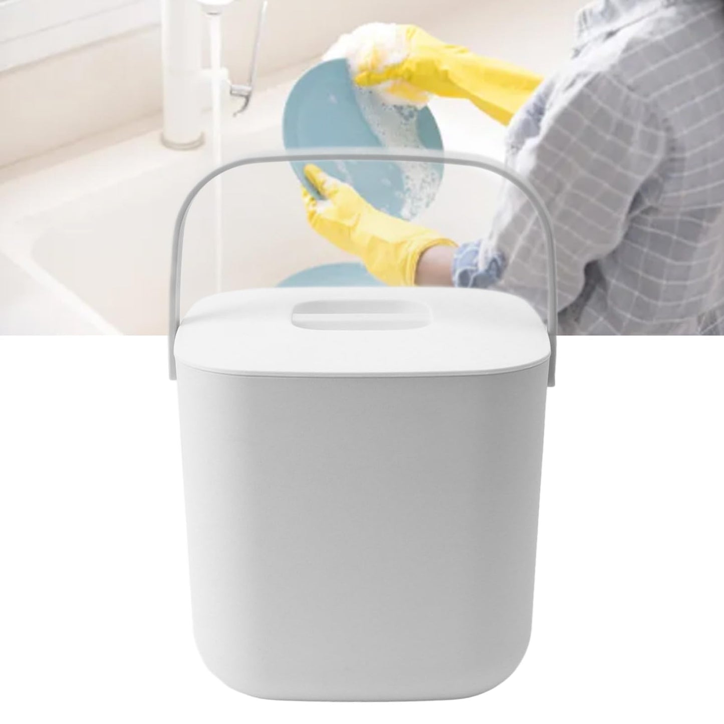 Mini Dishwasher, 2000 MAh 18W ABS PC 8.5V 2A Portable Countertop Apartment Dishwasher (White)