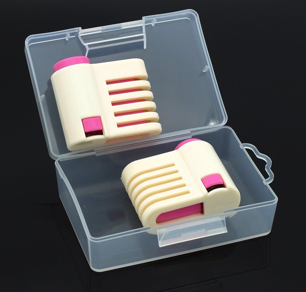 2PCS DIY Cake Slicer, Stratification Auxiliary, Bread Slice, Toast Cut, 5 Layers Leveler Slicer, Kitchen Fixator Tool (2, Rose Red)