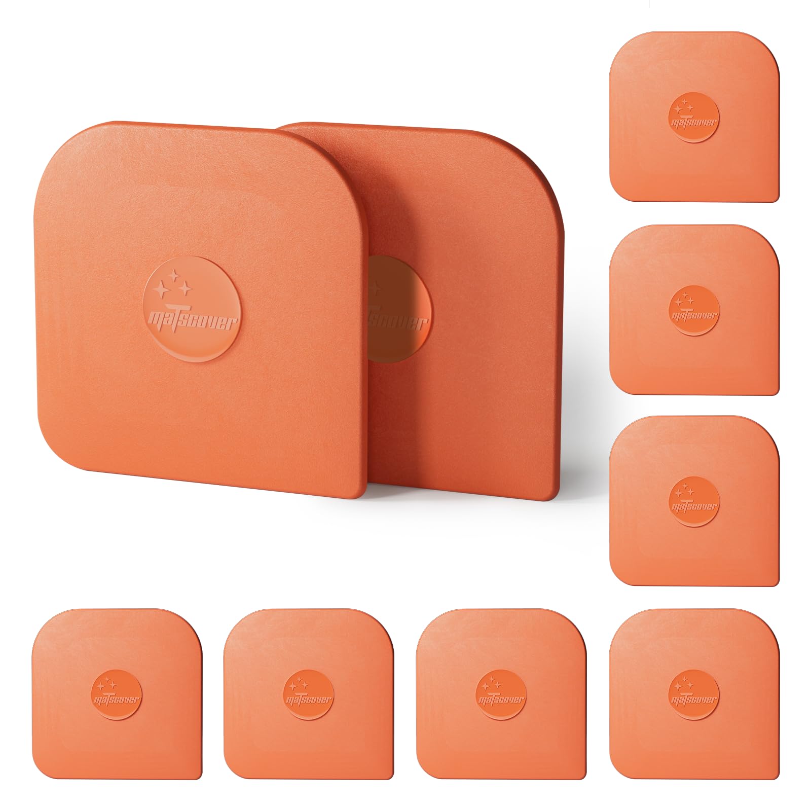 Pan Scraper, 5 Pcs Pot Scraper Plastic, Pot Scraper Non Scratch for Cast Iron, Pot and Pan Cleaning, Sturdy Scraper Kitchen Tool