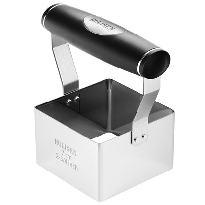 HULISEN 3 inch Biscuit Cutter, Stainless Steel Round Cookies Cutter with Soft Grip Handle, Gift Package