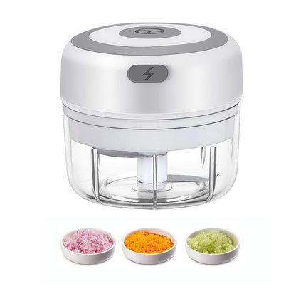 Electric Mini Garlic Chopper, 100ML Food Chopper Garlic Mincer USB, Vegetable Chopper, Onion Chopper, Portable Small Food Processor for Garlic, Ginger, Chili, Vegetables