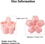 Cookie Press, 4 Styles Cookie Stamps Cherry Blossom Cookie Cutters Mold for Flower Cookies Pastry Accessories (Pink)