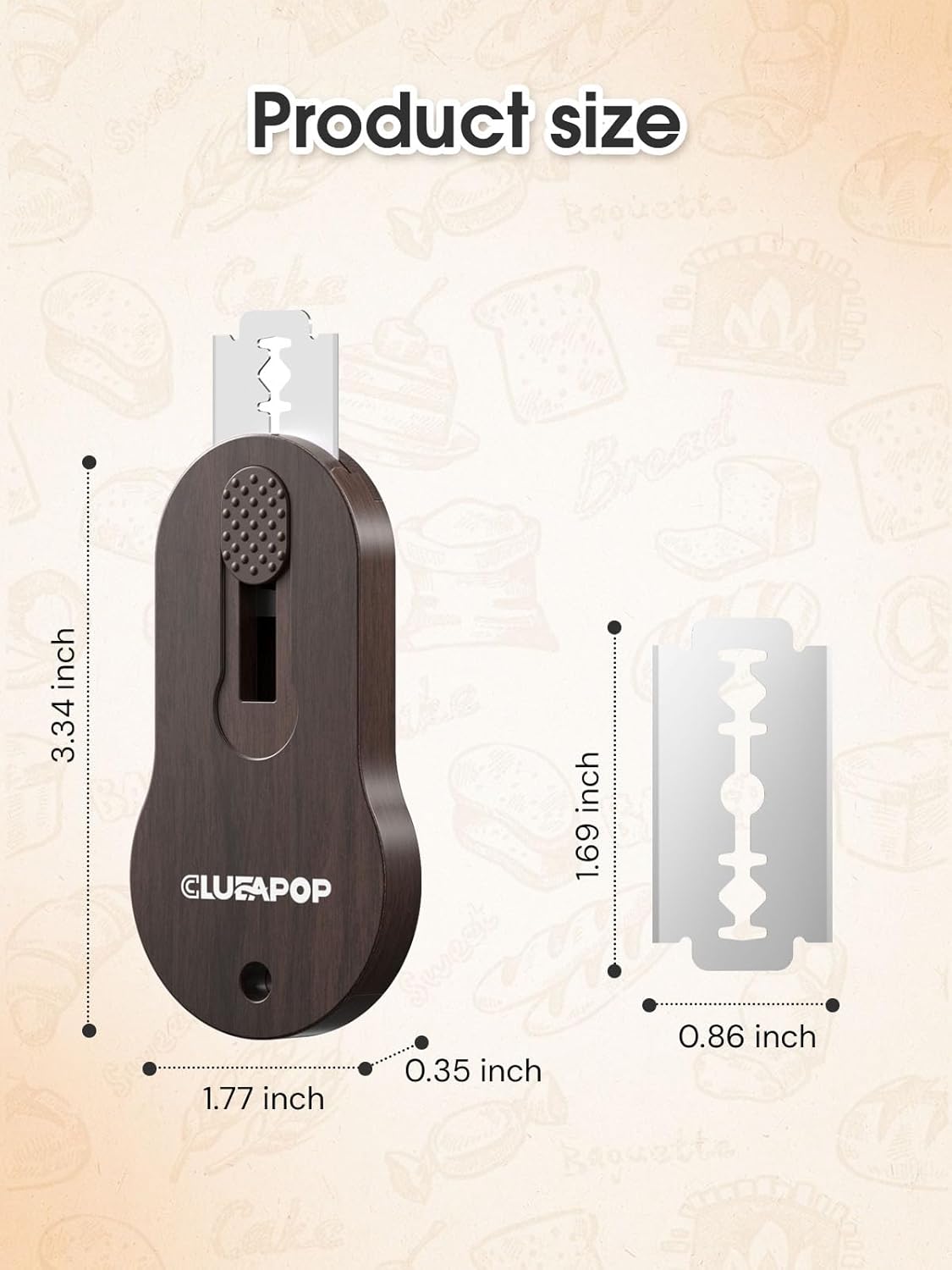 Bread Lame | Sourdough Scoring Tool | Bread Scoring Tool | Lame Bread Tool | Sourdough Tools Includes 5 Bread Razor Blades, Extractable & Magnetic Scoring Knife for Bread Baking