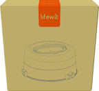 Lifewit Cake Carrier with Lid and Handle, Two Sided Cupcake Carrier Holder for 10” Cake or 9 Standard-Sized Cupcakes, Plastic Round Cake Transport Storage Container Stand for Pies and Cookies, White