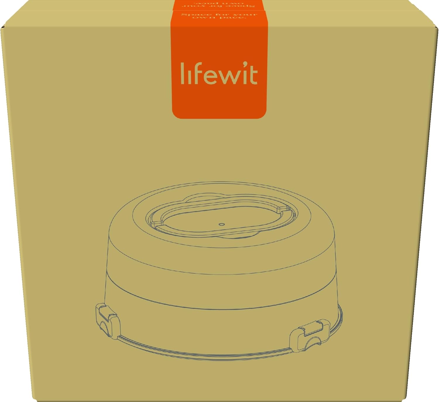 Lifewit Cake Carrier with Lid and Handle, Two Sided Cupcake Carrier Holder for 10” Cake or 9 Standard-Sized Cupcakes, Plastic Round Cake Transport Storage Container Stand for Pies and Cookies, White