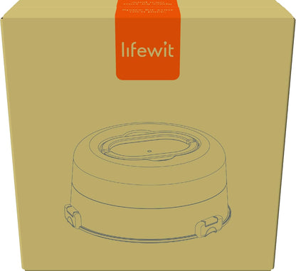 Lifewit Cake Carrier with Lid and Handle, Two Sided Cupcake Carrier Holder for 10” Cake or 9 Standard-Sized Cupcakes, Plastic Round Cake Transport Storage Container Stand for Pies and Cookies, White