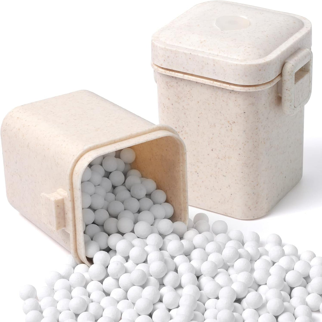 EIMMBD 2.2 LB Ceramic Pie Weights Baking Beans,10mm pie weights for Baking Blind Natural Reusable Pie Crust Weights with Wheat Straw Container (Beige)