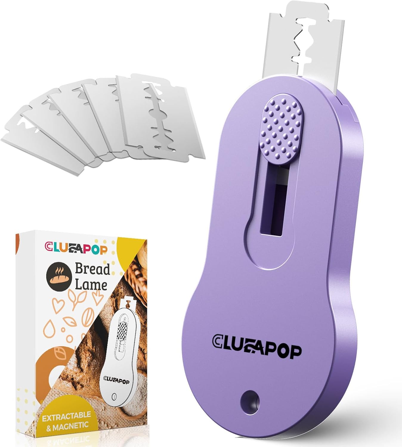 Bread Lame Sourdough Scoring Tool, Extractable & Magnetic Lame Scoring Tool, Bread Dough Cutter Slashing Razor Tool, Bread Scoring Tool for Sourdough Bread Baking - Scoring Knife