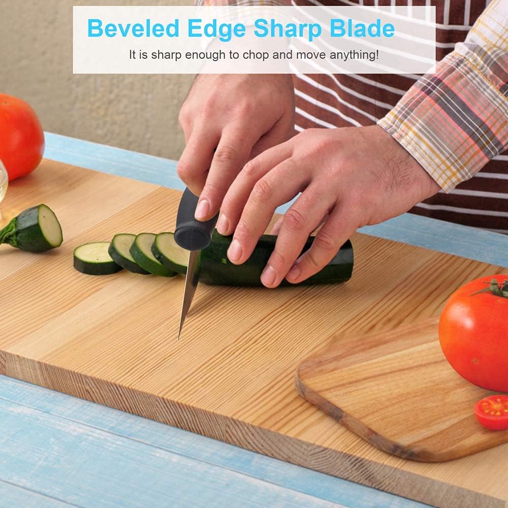 Bench Scraper & Chopper - 6 Inch Stainless Steel Dough Cutter with Contoured Grip, Multi-Purpose Kitchen Tool for Baking Cooking, Food Scraper Chopper & Pastry Knife