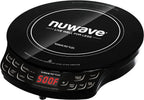 Індукційна варильна поверхня Nuwave Flex Precision, ударостійке склокерамічне скло 10,25 дюйма, нагрівальна спіраль 6,5 дюйма, 45 температур від 100°F до 500°F, 3 режими потужності: 600, 900 та 1300 Вт, чорний колір