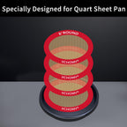 Silicone Baking Mats, Set of 4, Round dia 8 Inch, Non Stick, BPA Free, Baking Sheet Pan Liner for Cake,Pizza,Cookies,Macaron,Bread,Pastry,Toaster (Red, Round-dia 8 inch)
