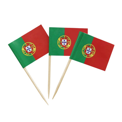 100 Pack USA American Flag US Toothpick Flags, Cocktail Picks Mini Stick Cupcake Toppers Country Picks Party Decoration Celebration Cocktail Food Bar Cake Flags (American)