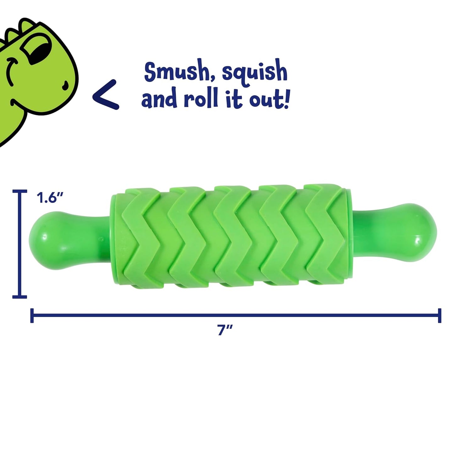 READY 2 LEARN Paint and Dough Texture Rollers | Set of 4 | Patterned Rolling Pins for Kids | Play Dough Accessories and Art Tools