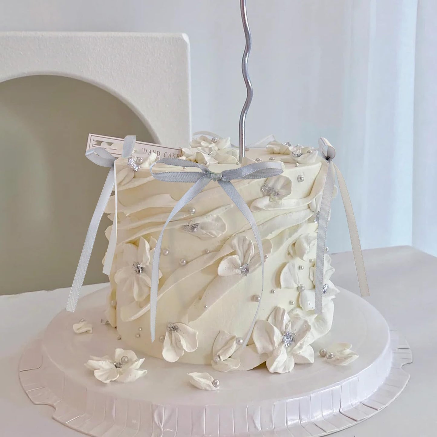 20 Pack Bow Cupcake Toppers Birthday Bowknot Ribbons Coquette Pink Bow High Footed Cup Balloon Wall Party Decorations Bridal Cake Dessert Picks Baby Girl Boy Wedding Party Supplies pink1