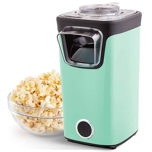 DASH Turbo POP Popcorn Maker with Measuring Cup to Portion Popping Corn Kernels + Melt Butter, 8 Cup Popcorn Machine - Aqua