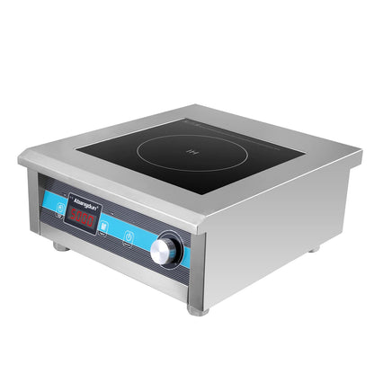 Abangdun Commercial Induction Cooktop 5000W/190V~275V Commercial Range Countertop Burners Non-circulating Heating at Low Power18-hour Timer Hot Plate for Kitchen