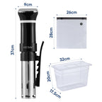 Gudac Sous Vide Precision Cooker, 1100 W, zestaw do gotowania Sous Vide, cyrkulator zanurzeniowy, z 6-litrowym pojemnikiem na wodę i 10 workami Sous Vide