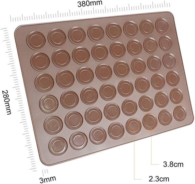48 Hole Macarons Silicone Mat Baking Mold Silicone Macaron Kit Pastry Baking Mat and Decorating Piping Pot with 4pcs Nozzles