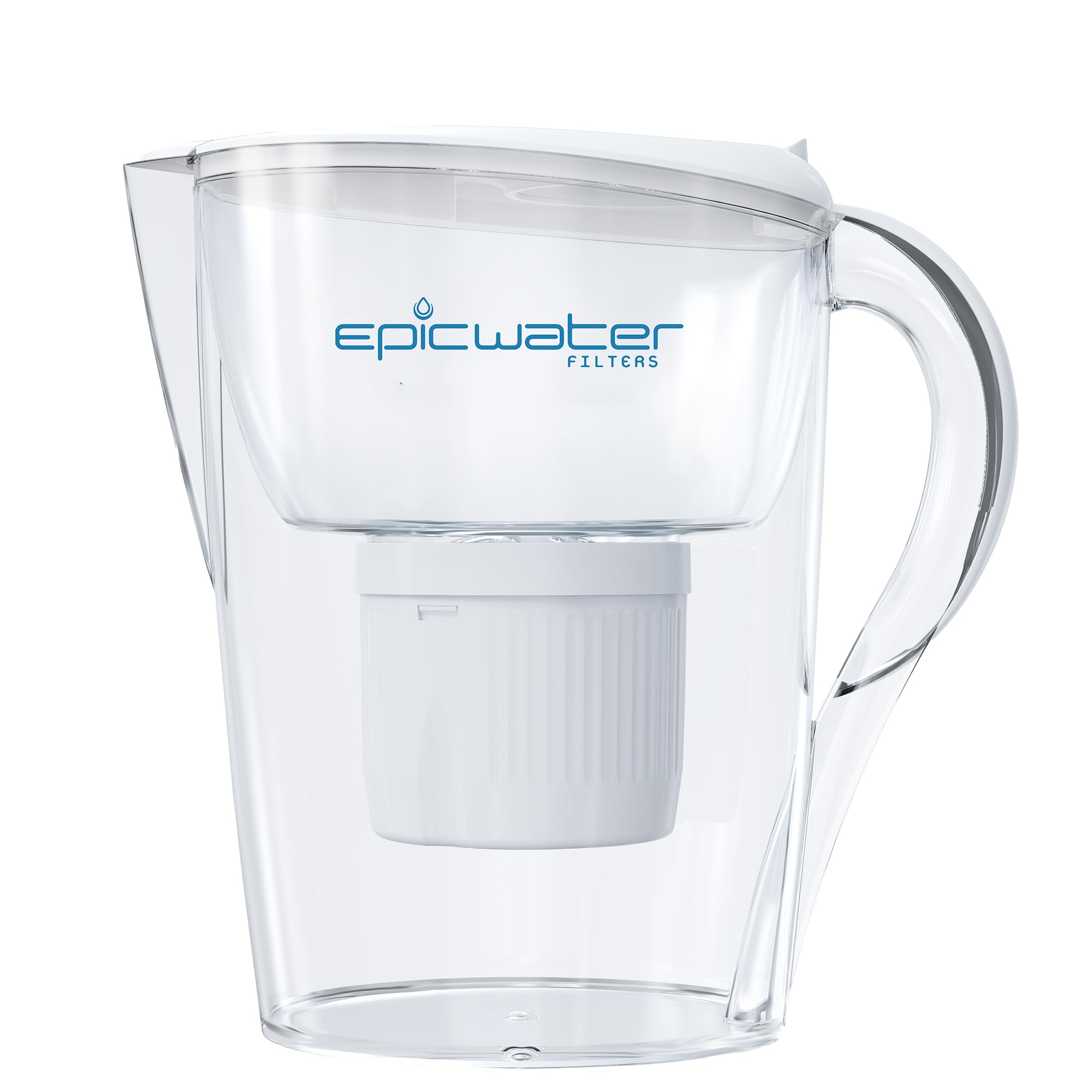 Epic Water Filters Pure Filter Pitchers do wody pitnej, 10-kubkowy filtr 150 galonów, Tritan bez BPA, usuwa fluor, chlor, ołów, Forever Chemicals