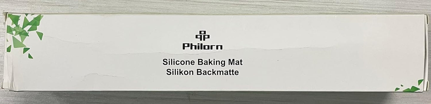 Philorn Silicone Baking Mat Set, 16.5" x 11.42" Macaron Mat, Non-Stick With Tools, 2 Pack Food Safe, Reusable for Oven, Cookie, Bread