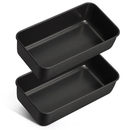 LIANYU 8 Pack 9x5 Loaf Pans for Bread Baking, Stainless Steel Baking Bread Pans, Small Loaf Tins for Homemade Brownies and Pound Cakes, Dishwasher Safe