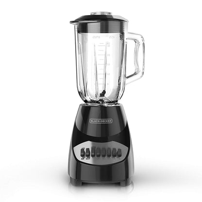 BLACK+DECKER 10-Speed Countertop Blender, BL2010BG, 6-Cup Glass Jar, Dishwasher-Safe, Stainless Steel Blade, Suction Feet