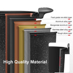 Automatic Cooking Machine 360° Rotatable Stir Fry Machine Multifunctional Stir Fry Pot for Home Outdoor Camping Travel Cooking (RED)