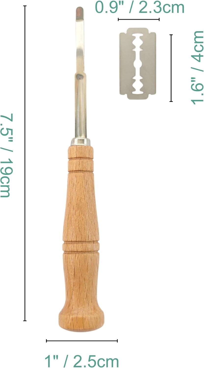 Bread Lame, used for scoring dough, sourdough scoring tool, scoring knife for bread baking, includes 10 Razor blades and a protective cover.