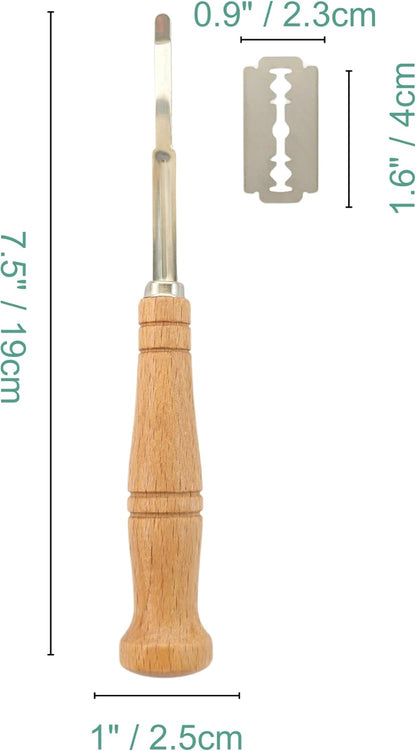 Bread Lame, used for scoring dough, sourdough scoring tool, scoring knife for bread baking, includes 10 Razor blades and a protective cover.