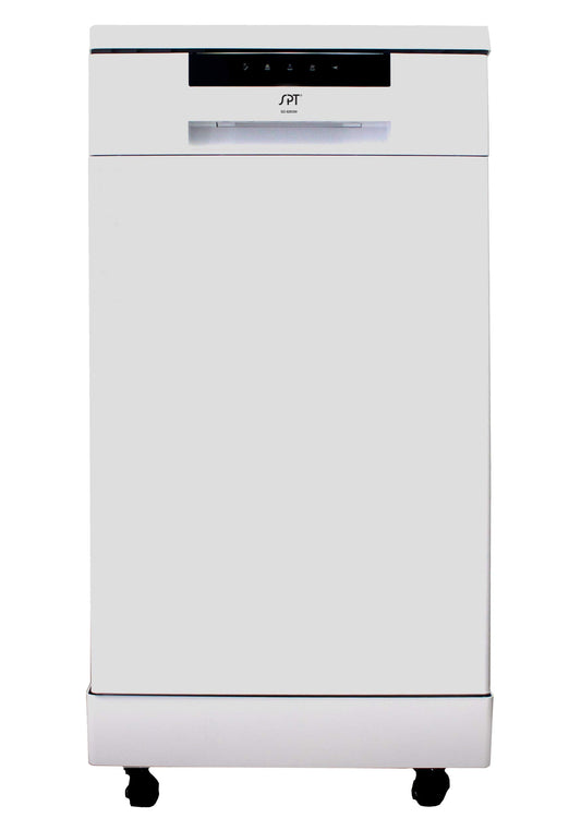 SPT SD-9263WA 18″ Wide Portable Dishwasher with ENERGY STAR, 6 Wash Programs, 8 Place Settings and Stainless Steel Tub – White