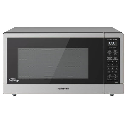 Panasonic NN-SN76LS 1.6 cu.ft Cyclonic Inverter Countertop Microwave Oven 1250Watt Power with Genius Sensor Cooking, 19.44"D x 21.88"W x 11.94"H, Stainless Steel