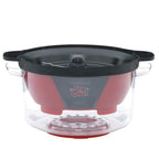 West Bend Stir Crazy Popcorn Machine Elektryczna maszyna do gorącego oleju z dużą pokrywką do miski do serwowania i wygodnym przechowywaniem w stosie, 6 litrów, czerwona