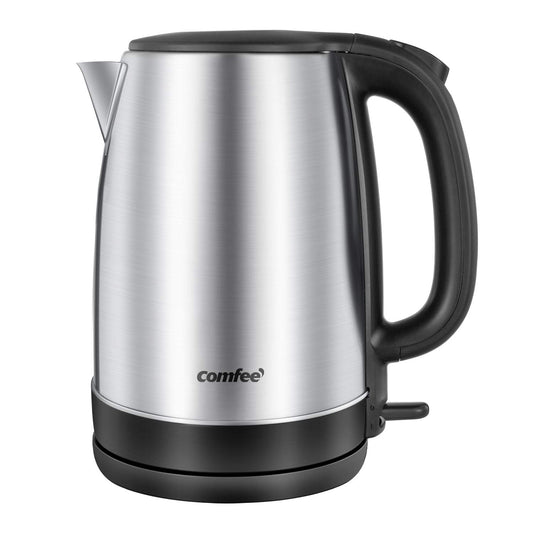 COMFEE' 1.7L Stainless Steel Electric Tea Kettle, BPA-Free Hot Water Kettle Electric with LED Light, Auto Shut-Off and Boil-Dry Protection, 1500W Fast Boil Electric Kettle