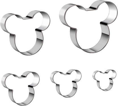 Mouse Cookie Cutter Sandwich Cutters for Kids DIY Lunchbox Bento Box Fruit Cutters Vegetable Cutters for Children Boys Girls, Pack of 5