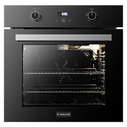 GASLAND 24 Inch Gas Wall Oven, Pro GS606DB Natural Gas Wall Oven, Built-in Single Wall Oven, with Bake Broil Rotisserie Functions, Built-in Digital Timer and Convection Fan, 120V Cord Plug, Black