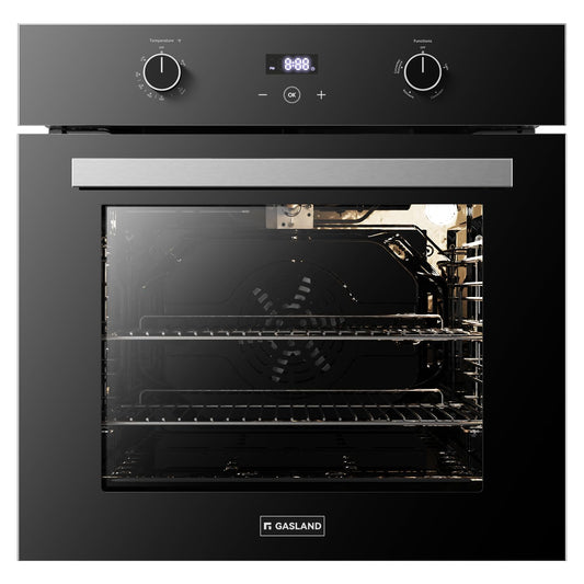 GASLAND 24 Inch Gas Wall Oven, Pro GS606DB Natural Gas Wall Oven, Built-in Single Wall Oven, with Bake Broil Rotisserie Functions, Built-in Digital Timer and Convection Fan, 120V Cord Plug, Black